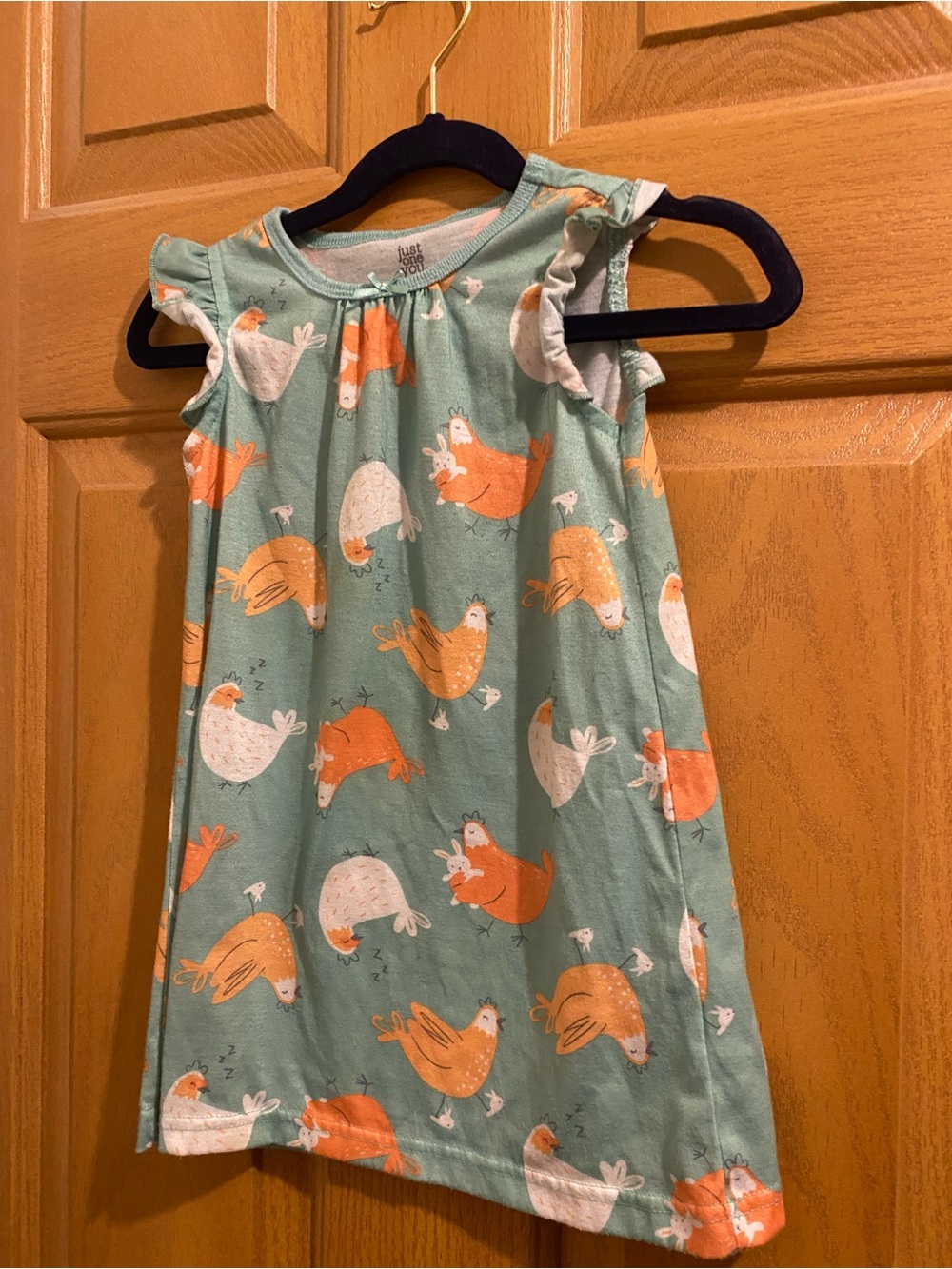 Just One You by Carter’s Mint Green Chicken Print Girls Nightgown